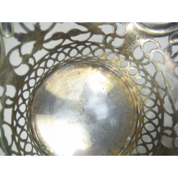 Vintage Victorian Style Silver Plate Decorative Basket Dish Bowl Filigree - Picture 12 of 16
